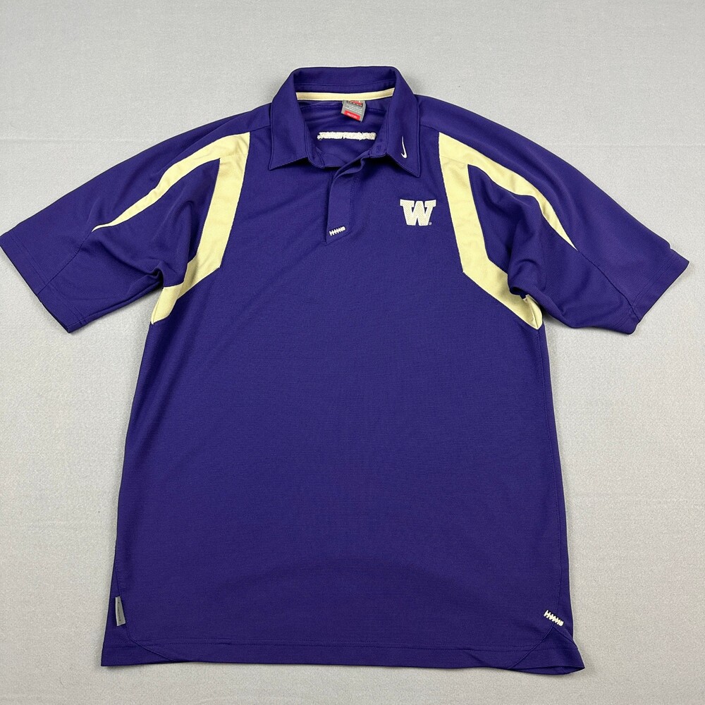 Vintage Washington Huskies Shirt Men Large Purple Nike Team Polo NCAA Y2K L